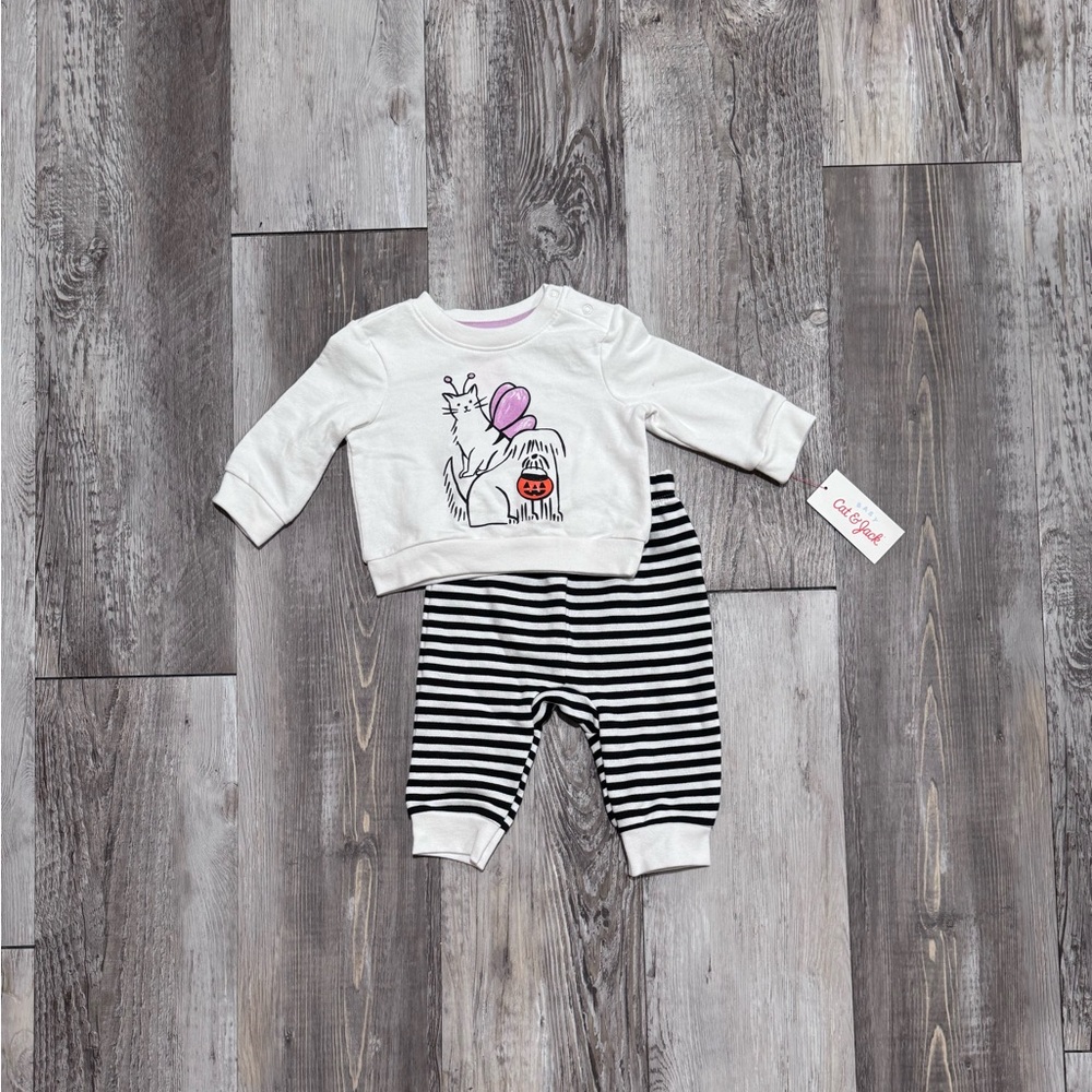 Cat & Jack: White and Black Kids Matching Set